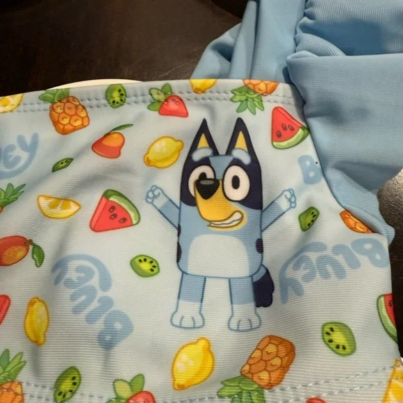 Bluey Kids Swim Set - Blue Size 2T - Picture 8 of 9